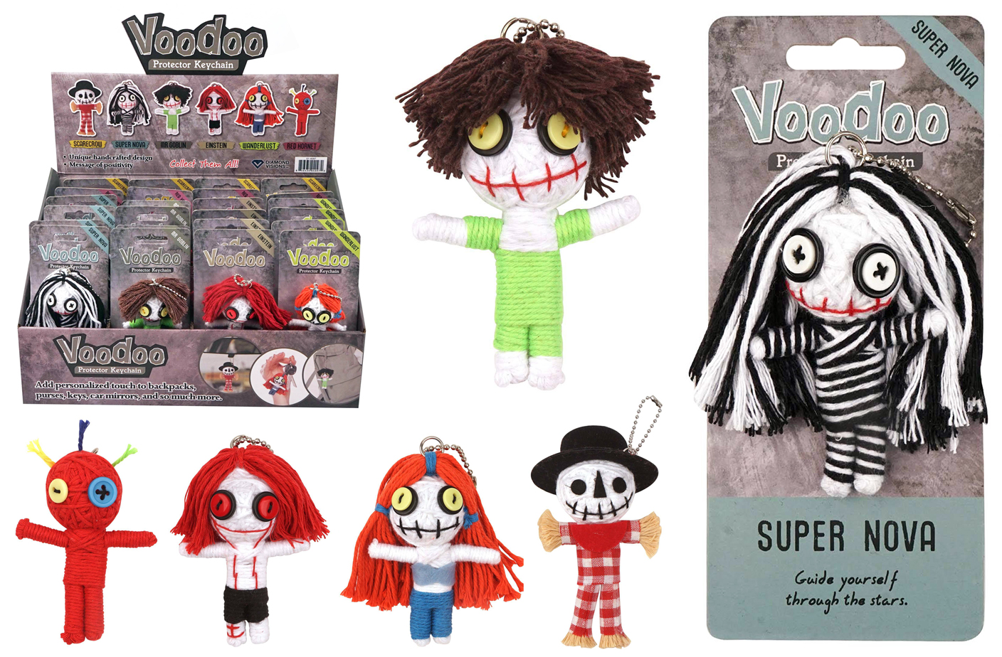 Voodoo Doll Protector Keychain - Diamond Visions, Inc.