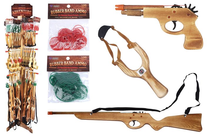 Wood Shooter Toys with Wood Display (Adventure Rack) - Diamond